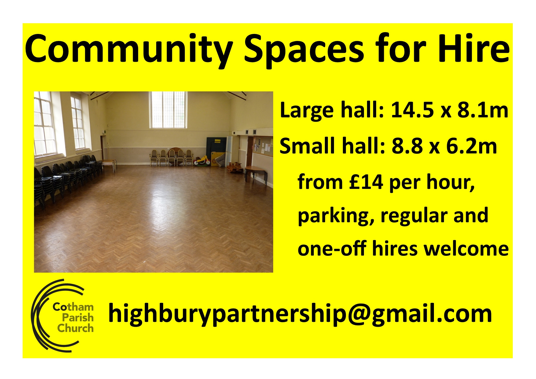Photo of Cotham Parish Church Halls, Large Hall