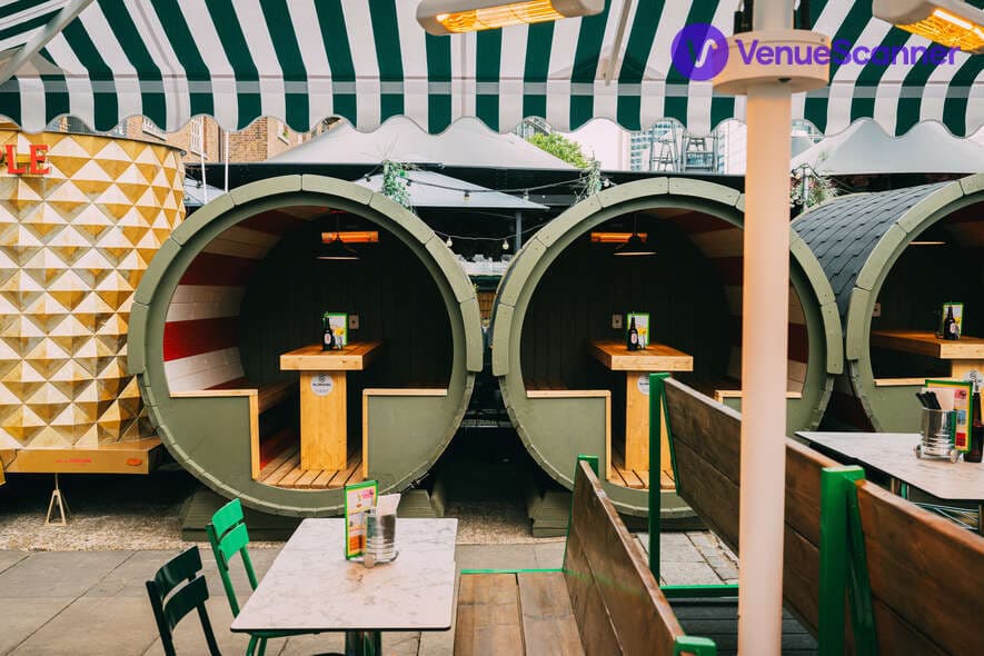 Sunny Quay Side Terrace Summer Parties!, Pizza Pilgrims Canary Wharf photo #32