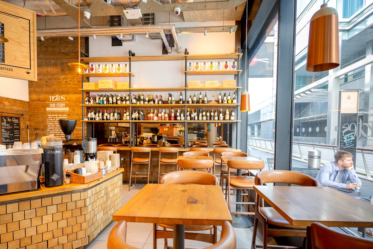 Photo of Notes Coffee Roasters & Bars - Canary Wharf, Full Venue W/ Outdoor Space