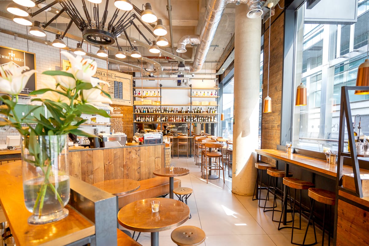 Photo of Notes Coffee Roasters & Bars - Canary Wharf, Full Venue W/ Outdoor Space