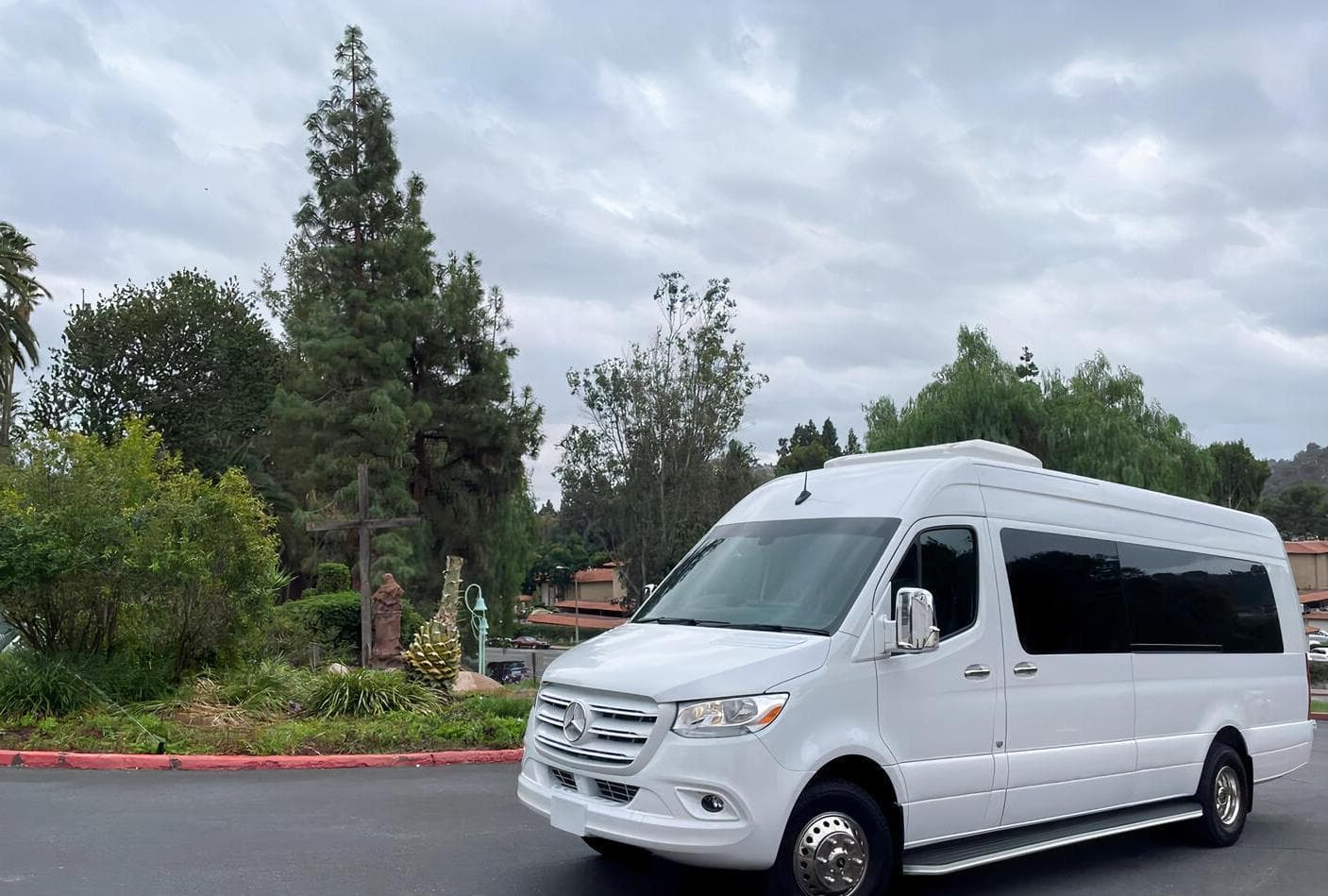 White Mercedes Party Bus