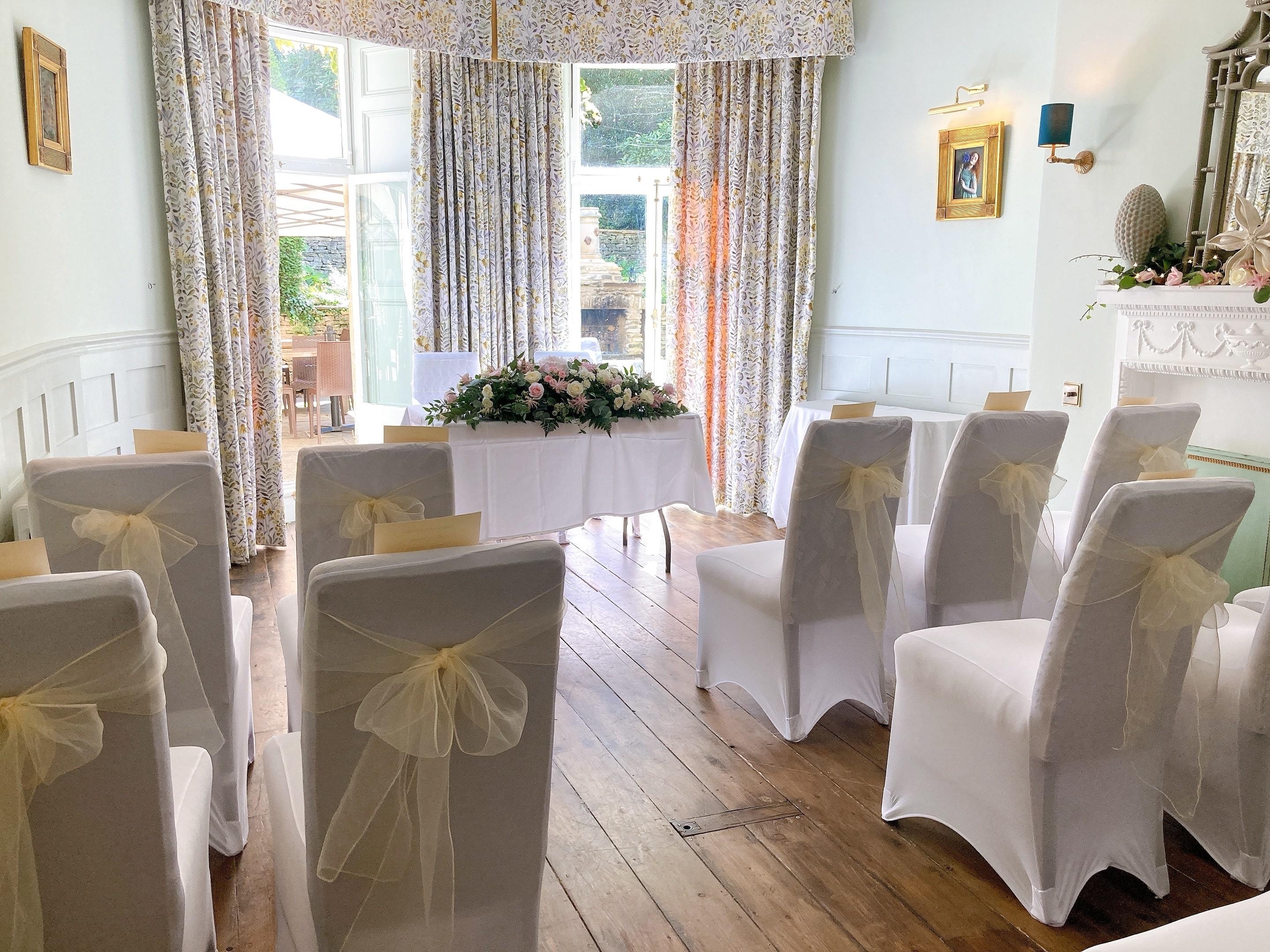 Photo of Burleigh Court Cotswolds, The Wedding Room And Terrace