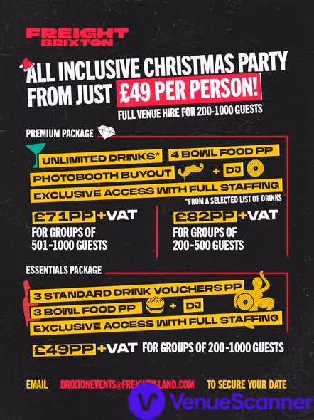 Freight Brixton, All-Inclusive Christmas Party! 200-1000 Guests. photo #3