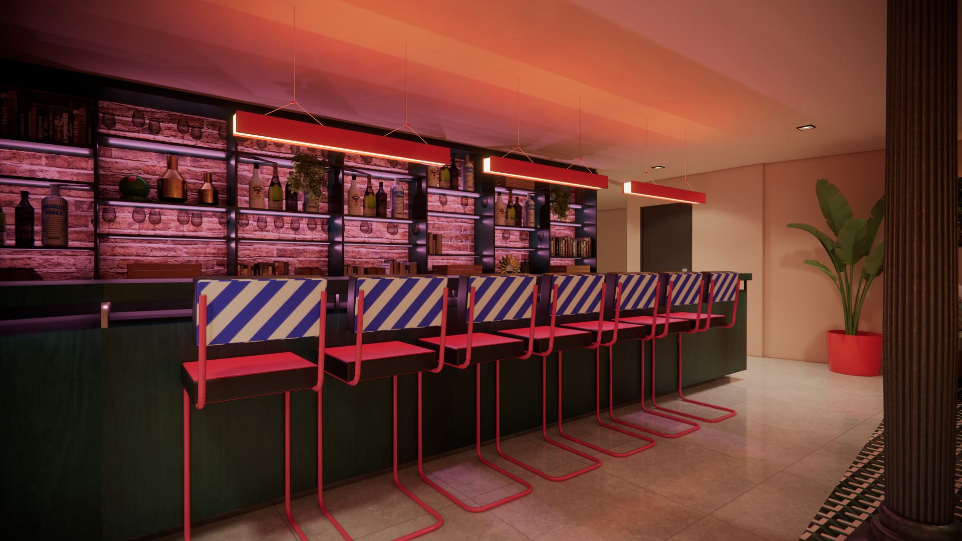 Photo of The Little Neon Door, The Kitchen And Living Room