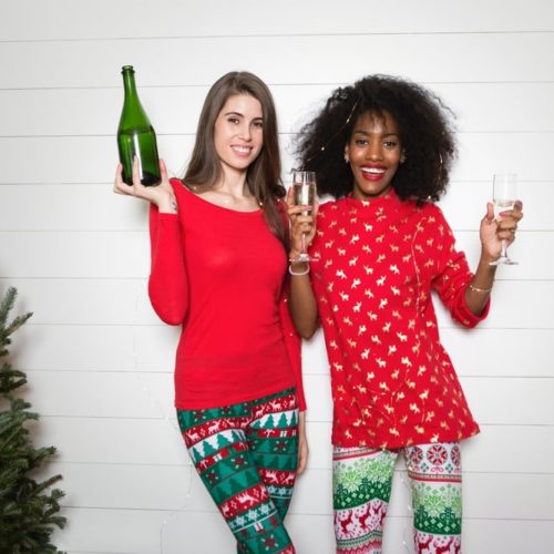 small Christmas party ideas girls champagne
