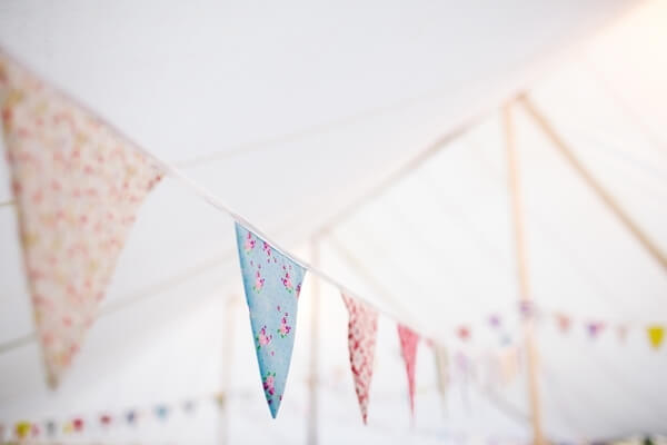 bunting venue decorations cheap marquee wedding