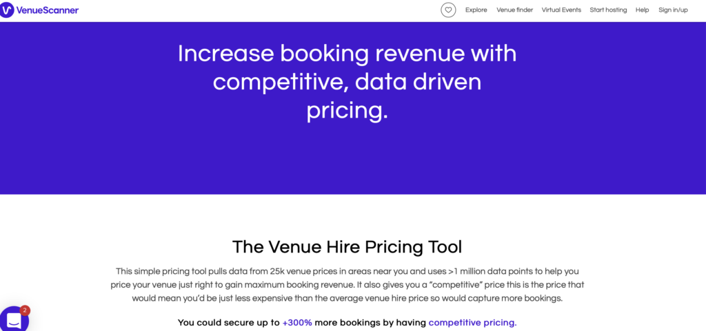 how to price your venue