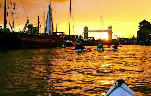 Moo Canoes kayak trip Thames Tower Bridge London